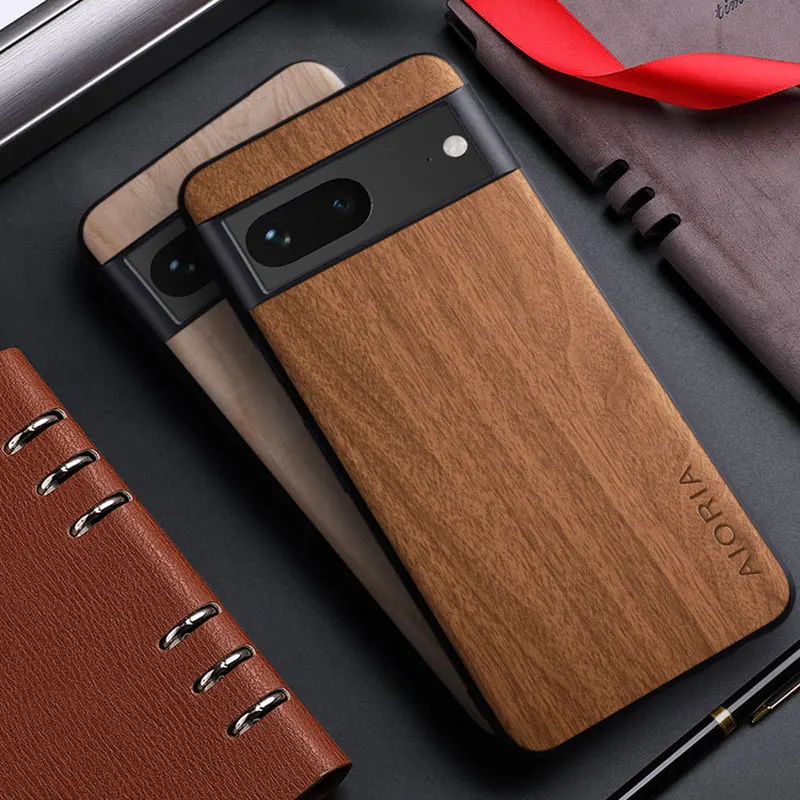 Bamboo Wood Pattern Leather Phone Case For Google Pixel 7 Pro - onlinemegasale.com
