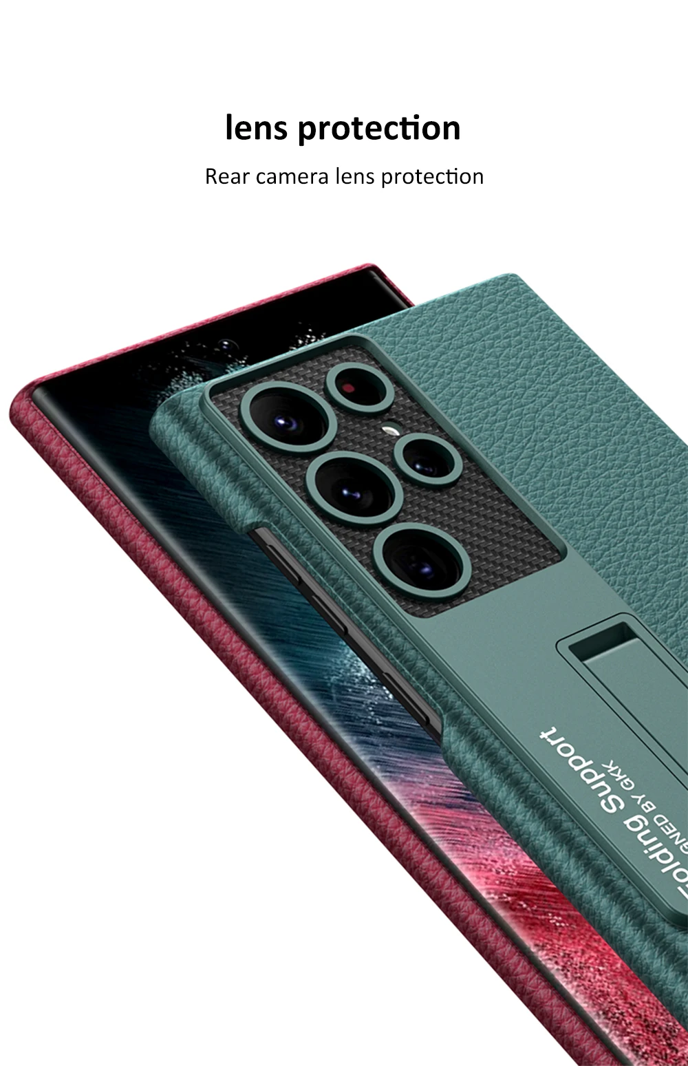 All-included Protection Carbon Texture Case For Galaxy S23 Series - onlinemegasale.com