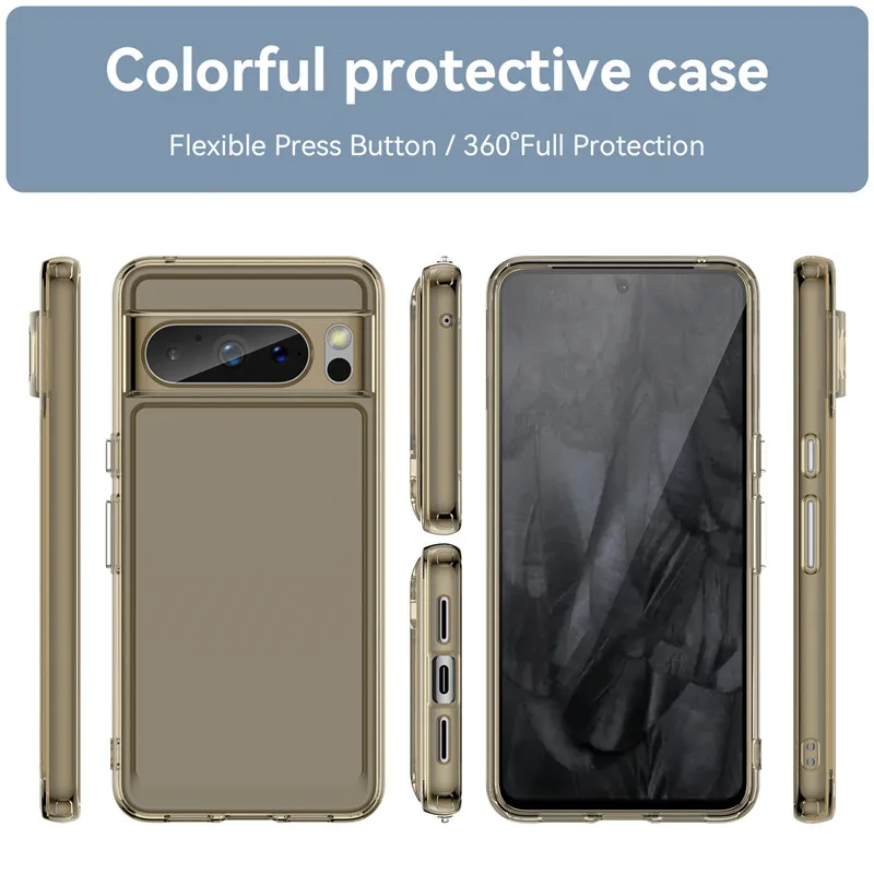 Transparent Shockproof Bumper Case For Google Pixel 8 Series - onlinemegasale.com