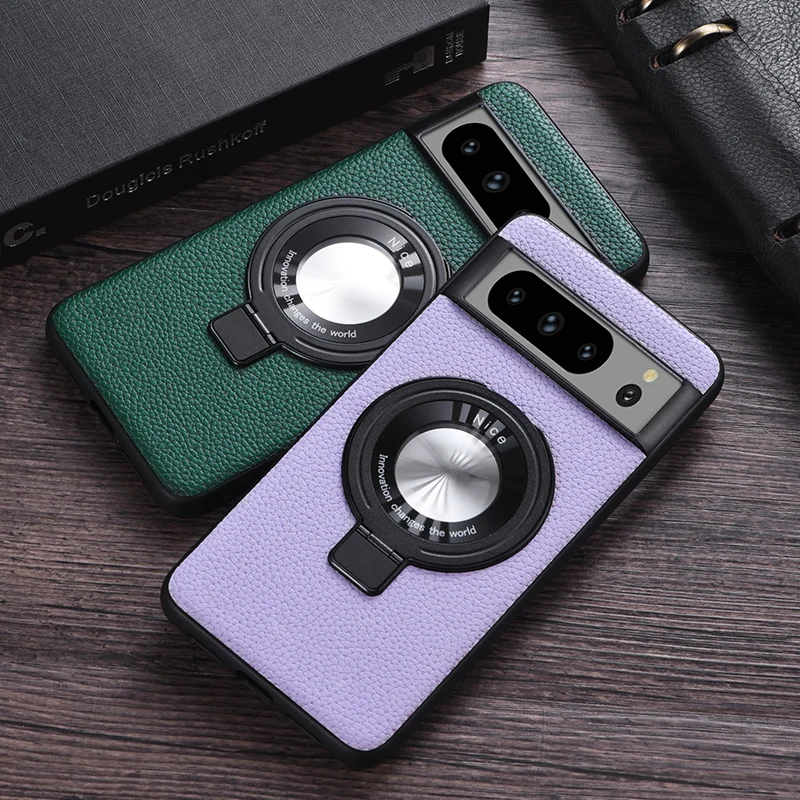 Premium Leather Magnetic Wireless Charging Case For Google Pixel Series - onlinemegasale.com