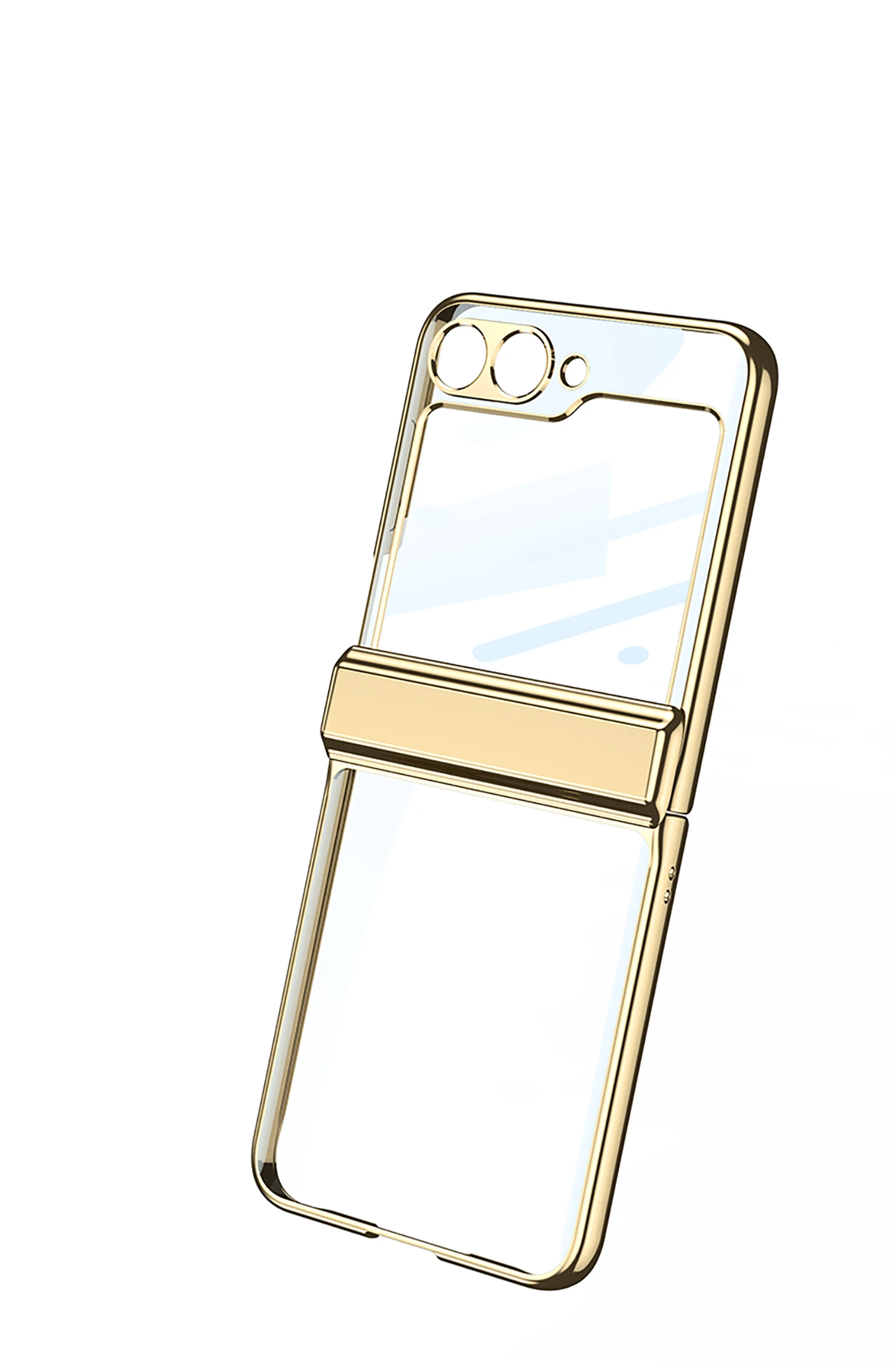 Transparent Case with Magnetic Hinge Protection for Samsung Galaxy Z Flip 6 - onlinemegasale.com