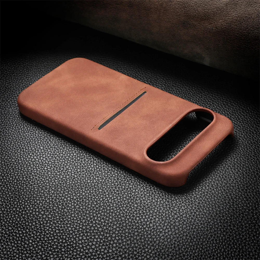 Leather Case with Card Slot For Google Pixel 9 Series - onlinemegasale.com