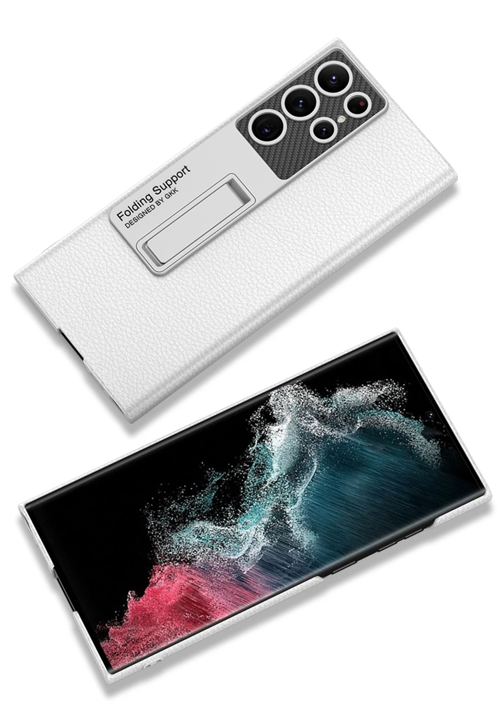 All-included Protection Carbon Texture Case For Galaxy S23 Series - onlinemegasale.com