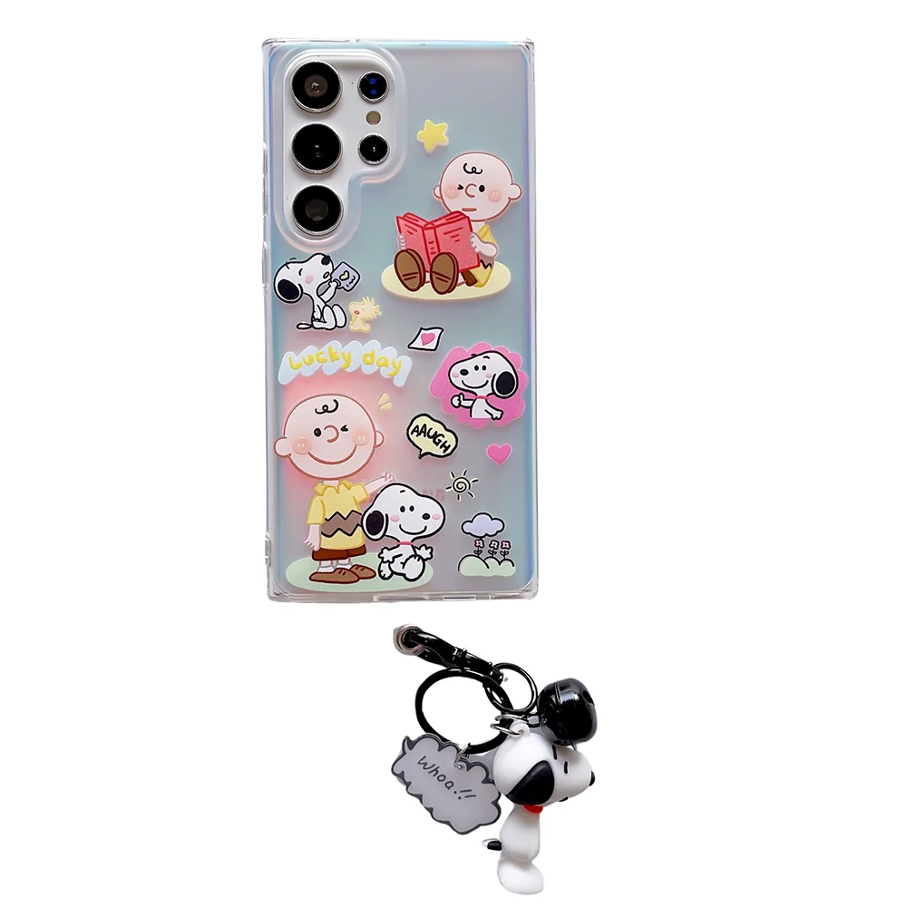 Cute Snoopy Charlie Brown Peanuts Case For Samsung Galaxy S Series - onlinemegasale.com