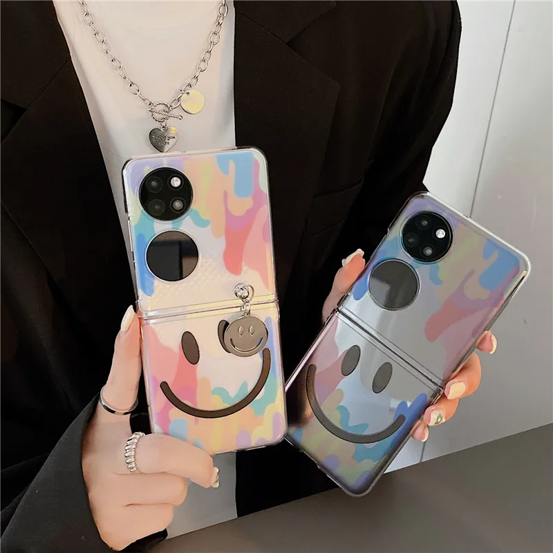 Cute Watercolor Smile Pendant Phone Case For Huawei P50 Pocket - onlinemegasale.com