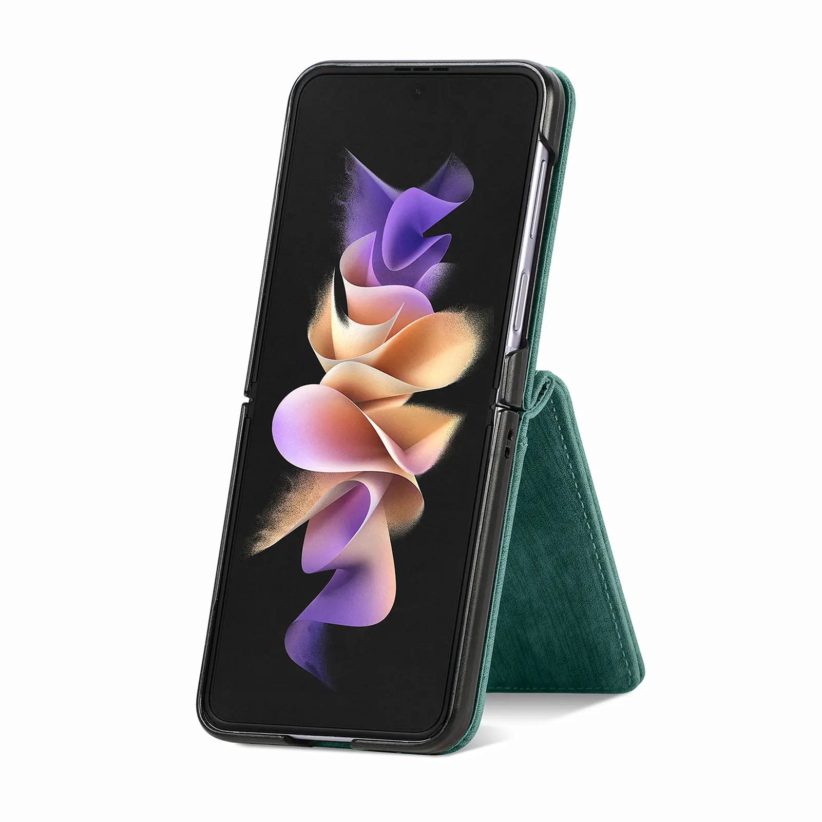 Detachable Leather 2 in 1 Zipper Wallet Folding Case for Samsung Flip4 &3 - onlinemegasale.com