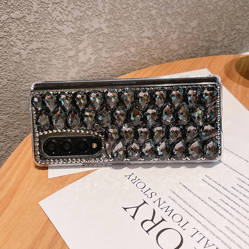 Luxury Bling Rhinestone Phone Case For Samsung Galaxy Z Fold 3 - onlinemegasale.com