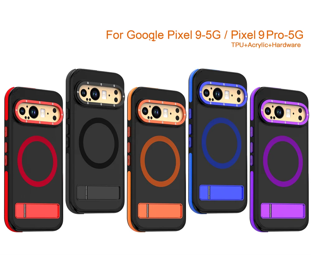 Shockproof Case with Folding Stand For Google Pixel 9 Series - onlinemegasale.com