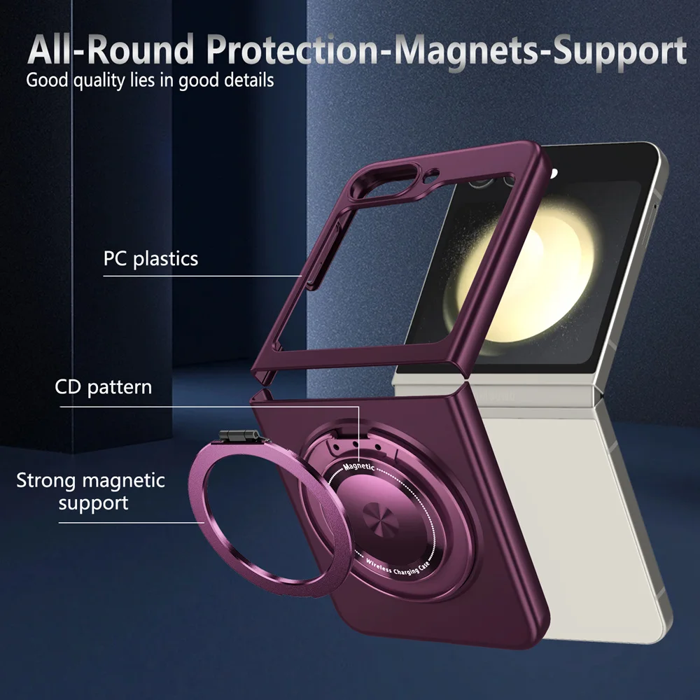 Full Protection Magnetic Case For Galaxy Z Flip Series - onlinemegasale.com