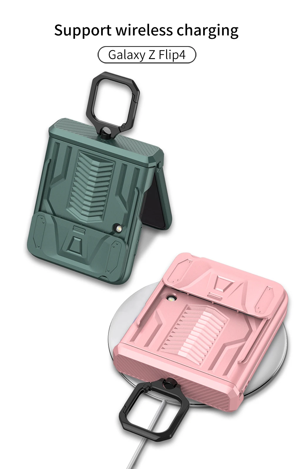 Magnetic Hinge All-Package Slide Camera Protection Case For Samsung Galaxy Z Flip4 - onlinemegasale.com