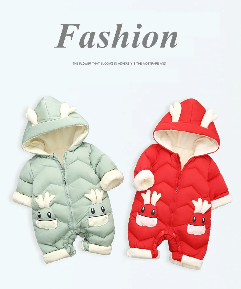 New born Warm Baby coat Winter Hooded mantle Rompers Thick Outfit Jumpsuit Overalls Snowsuit Children Boys Clothing kids clothes - onlinemegasale.com