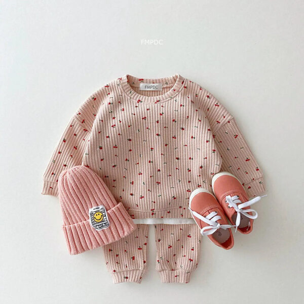 Waffle Cotton Clothes 2pcs Set