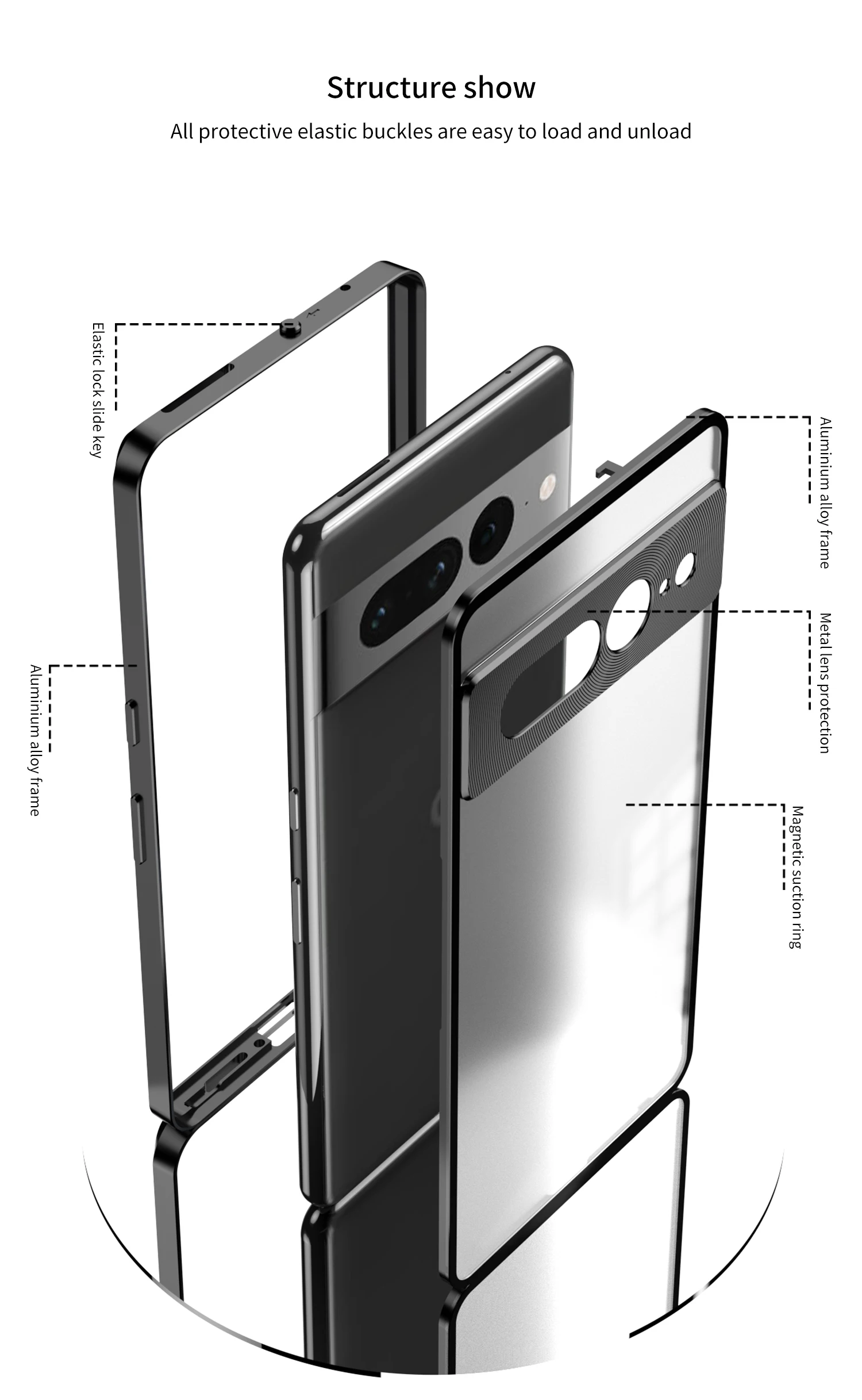 2-in-1 Shockproof Metal Phone Cover for Google Pixel 8/7/7A/Pro - onlinemegasale.com