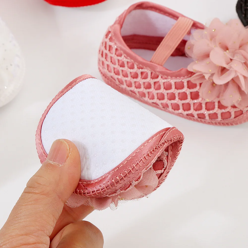 Newborn Infant Baby Girl Summer Kids Shoes Soft Sole Crib Prewalker Toddler Anti-Slip Solid Floral First Walkers - onlinemegasale.com