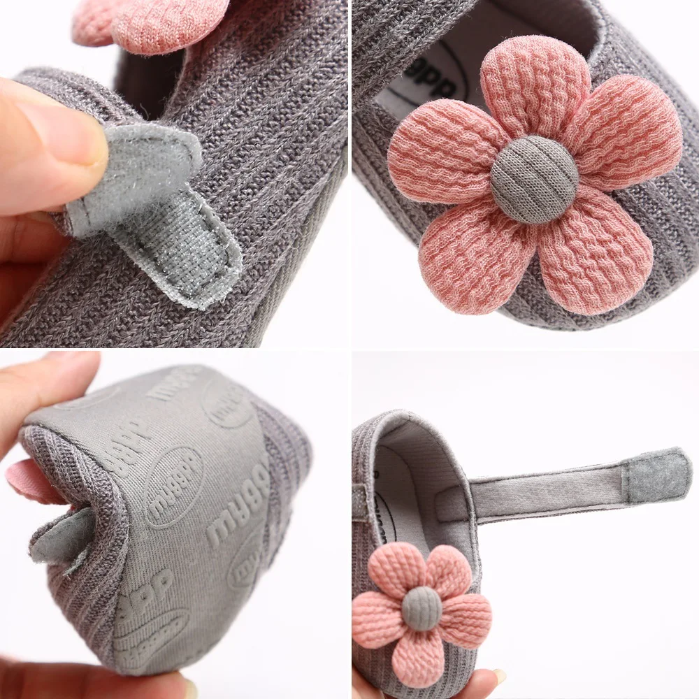 Baby Girls Cotton Shoes Daisy Retro Spring Autumn Toddlers Prewalkers Cotton Shoes Infant Soft Bottom First Walkers - onlinemegasale.com
