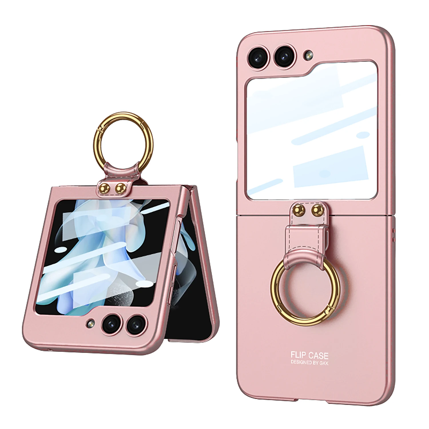 Ultra Thin Case with Ring Holder for Samsung Galaxy Z Flip 6 - onlinemegasale.com