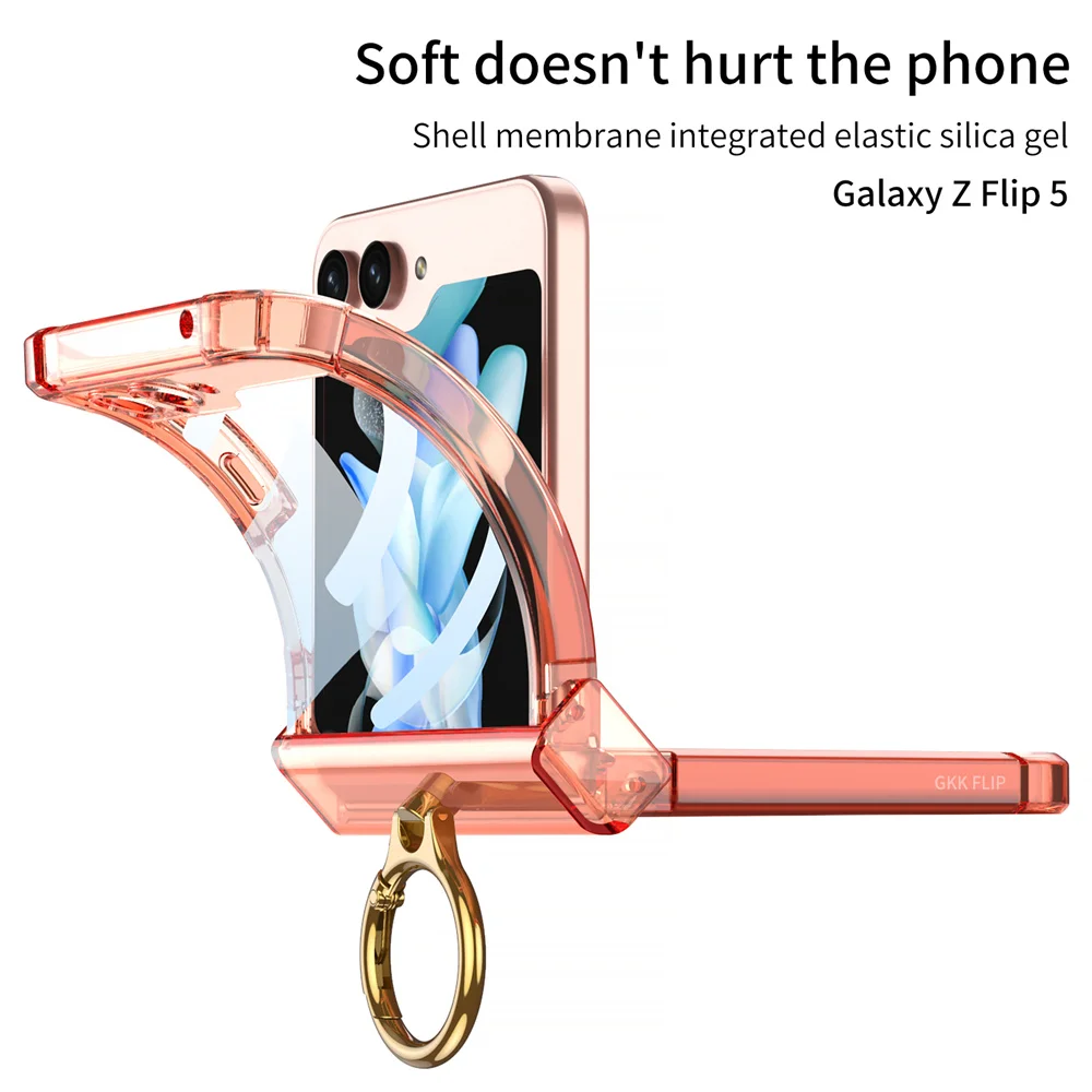 Shockproof Ring Holder Case for Samsung Galaxy Z Flip 5 - onlinemegasale.com