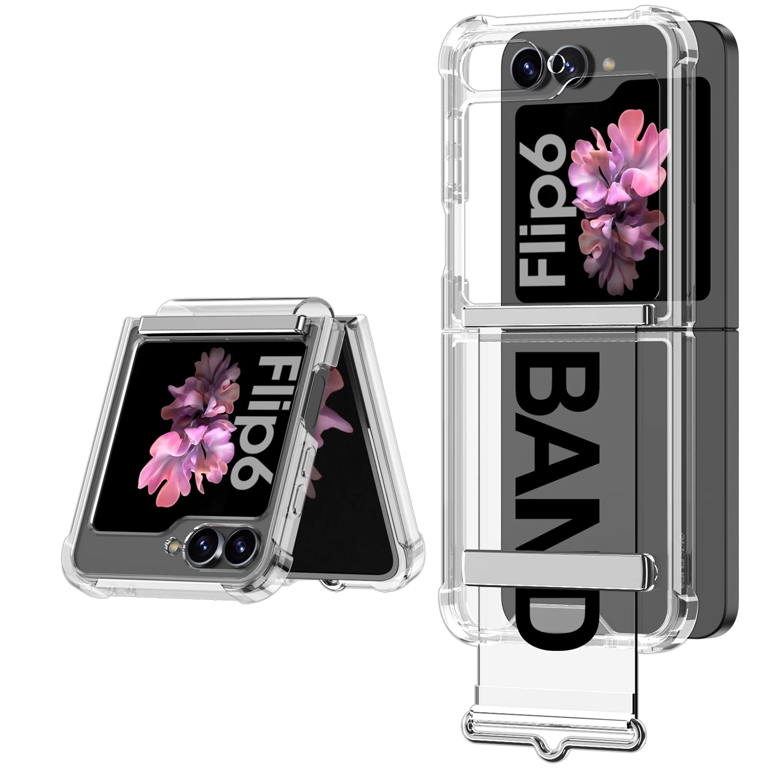 Transparent Shockproof Case for Samsung Galaxy Z Flip 6 - onlinemegasale.com