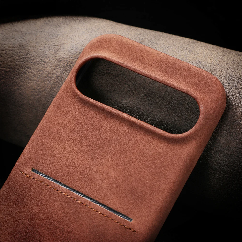 Leather Case with Card Slot For Google Pixel 9 Series - onlinemegasale.com