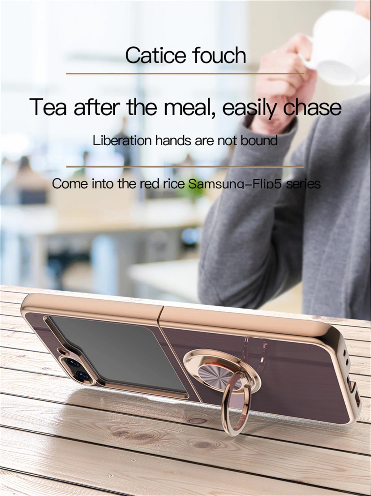 Luxury Electroplating Ring Holder Case For Samsung Galaxy Z Flip 5 - onlinemegasale.com Luxury Electroplating Ring Holder Case For Samsung Galaxy Z Flip 5 - onlinemegasale.com