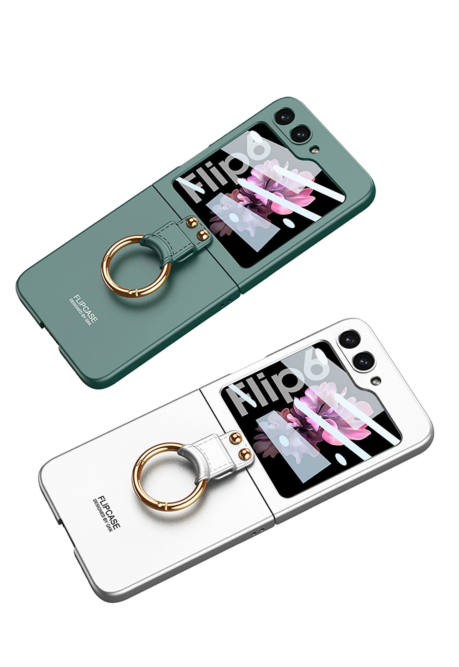 Ultra Thin Case with Ring Holder for Samsung Galaxy Z Flip 6 - onlinemegasale.com