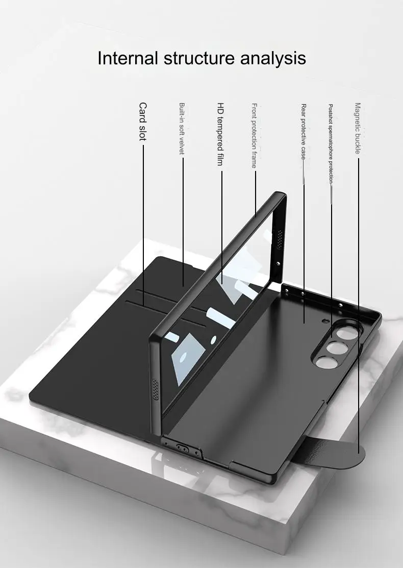 Vegan Leather S-Pen Flip Case for Samsung Galaxy Z Fold 6 | Built-in Glass Screen Protector & Card Slot Holder - onlinemegasale.com Vegan Leather S-Pen Flip Case for Samsung Galaxy Z Fold 6 | Built-in Glass Screen Protector & Card Slot Holder - onlinemegasale.com