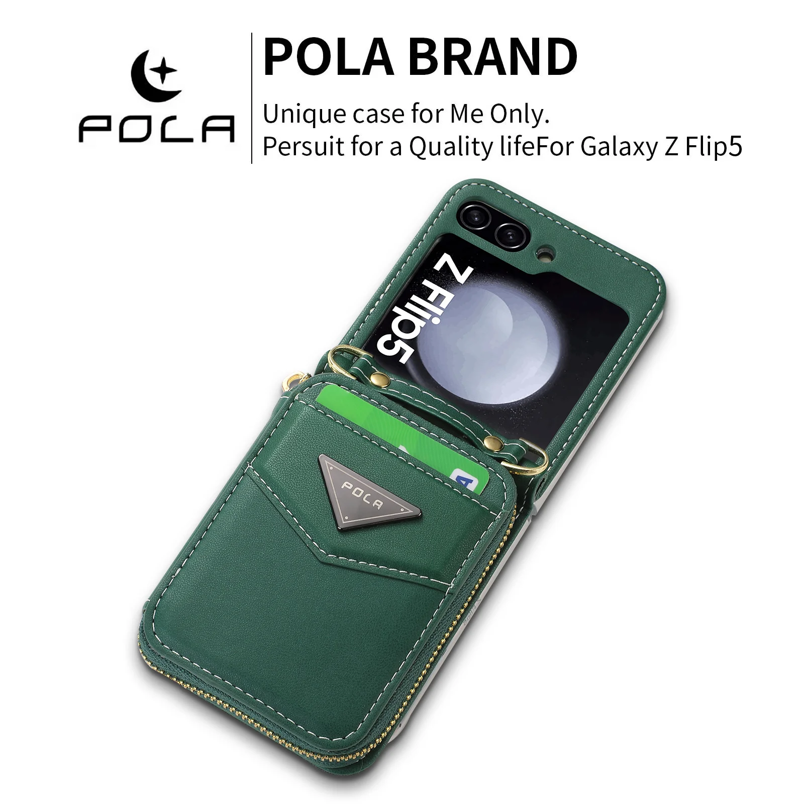 Leather Crossbody Wallet Case for Z Flip 5 - onlinemegasale.com Leather Crossbody Wallet Case for Z Flip 5 - onlinemegasale.com