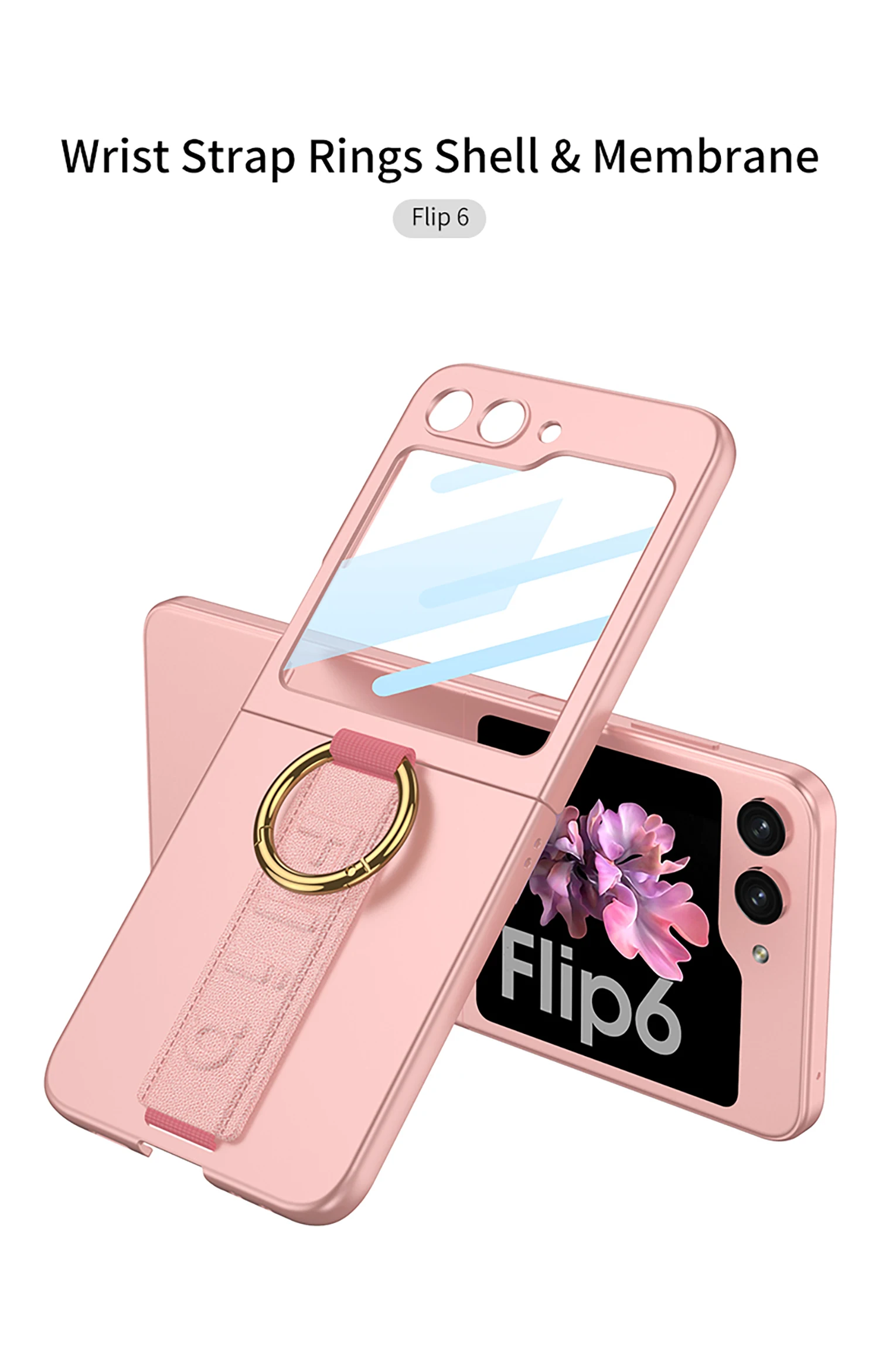 Ultra Thin Case with Strap for Samsung Galaxy Z Flip 6 - onlinemegasale.com