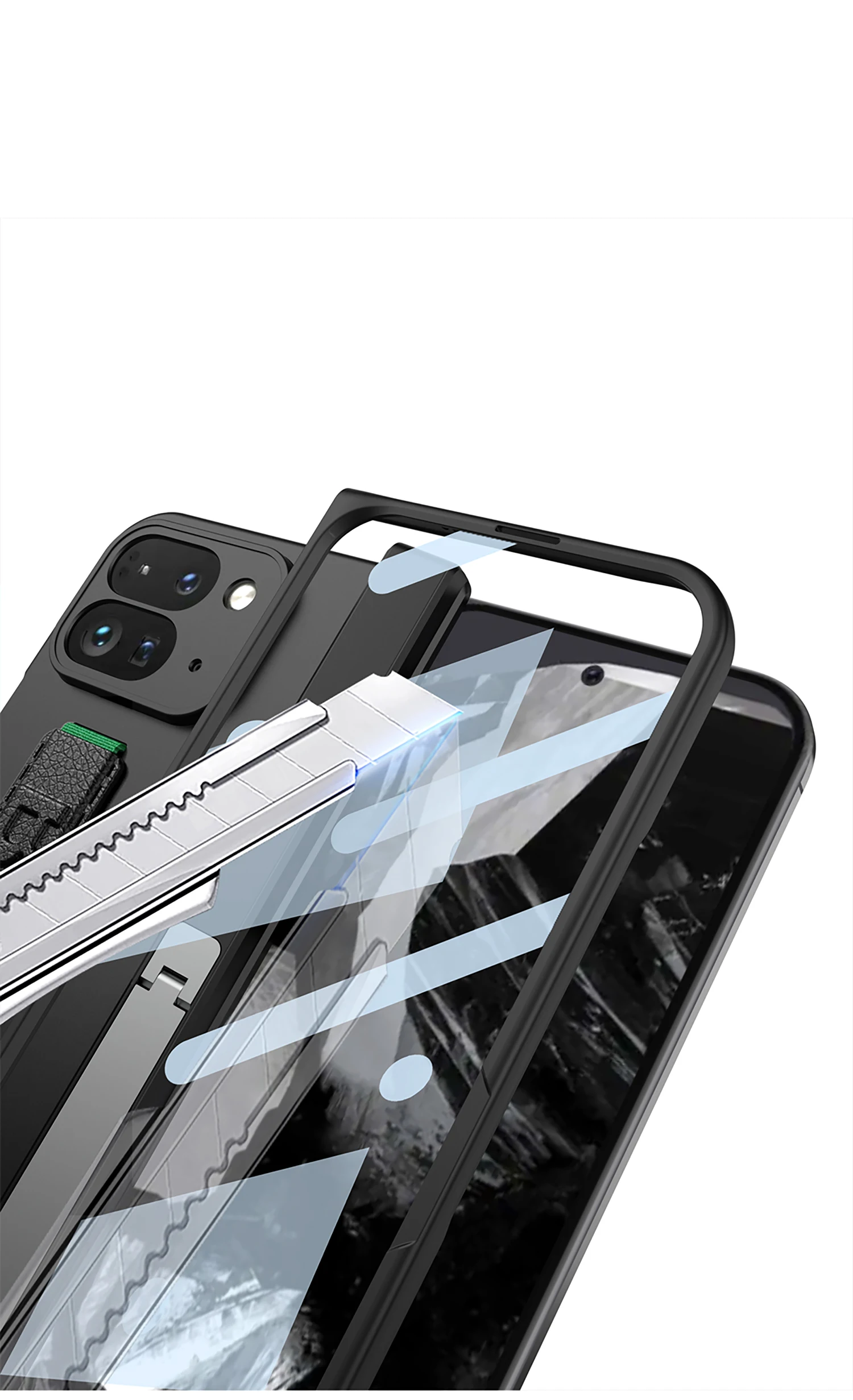 Shockproof Case with Band For Google Pixel 9 Pro Fold - onlinemegasale.com