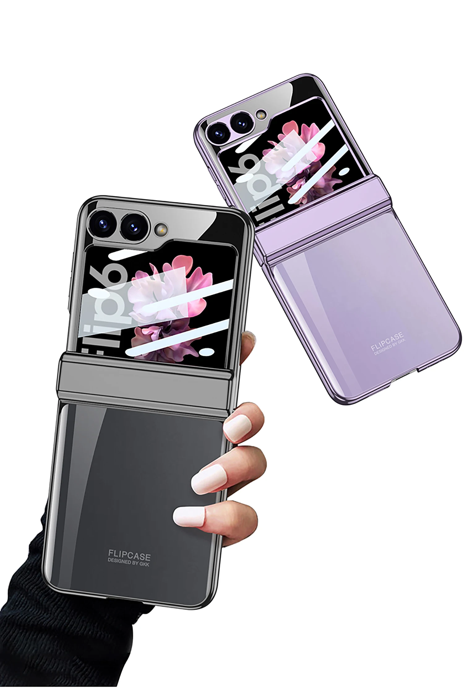 Transparent Case with Magnetic Hinge Protection for Samsung Galaxy Z Flip 6 - onlinemegasale.com
