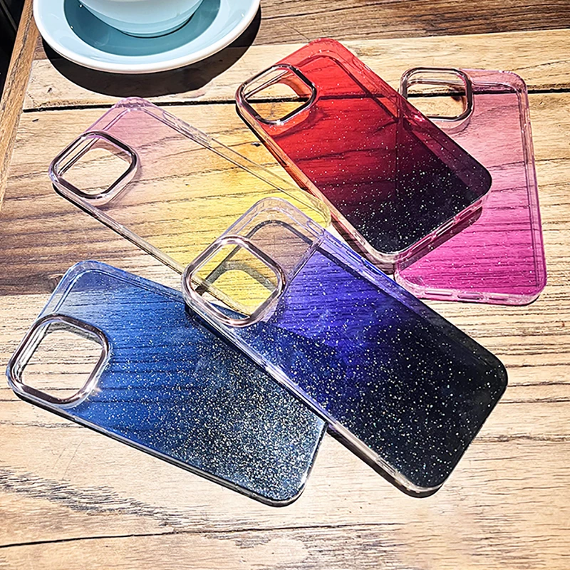 Luxury Fashion Glitter Bling Clear Phone Case For iPhone - onlinemegasale.com