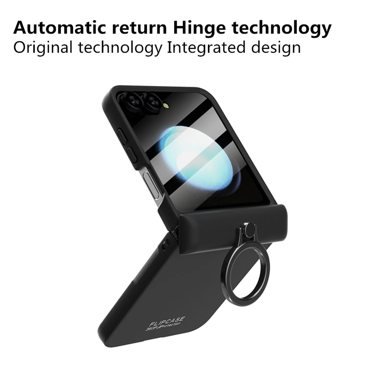 Shockproof Case with Hinge Protection & Ring Stand for Samsung Galaxy Z Flip 6 - onlinemegasale.com