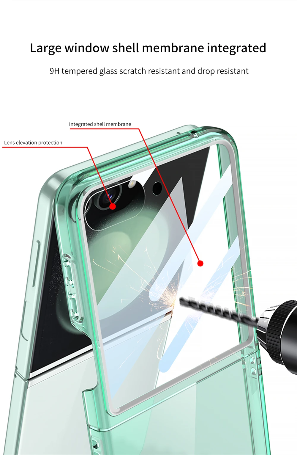 Slim Transparent Case For Samsung Galaxy Z Flip 5 5G - onlinemegasale.com