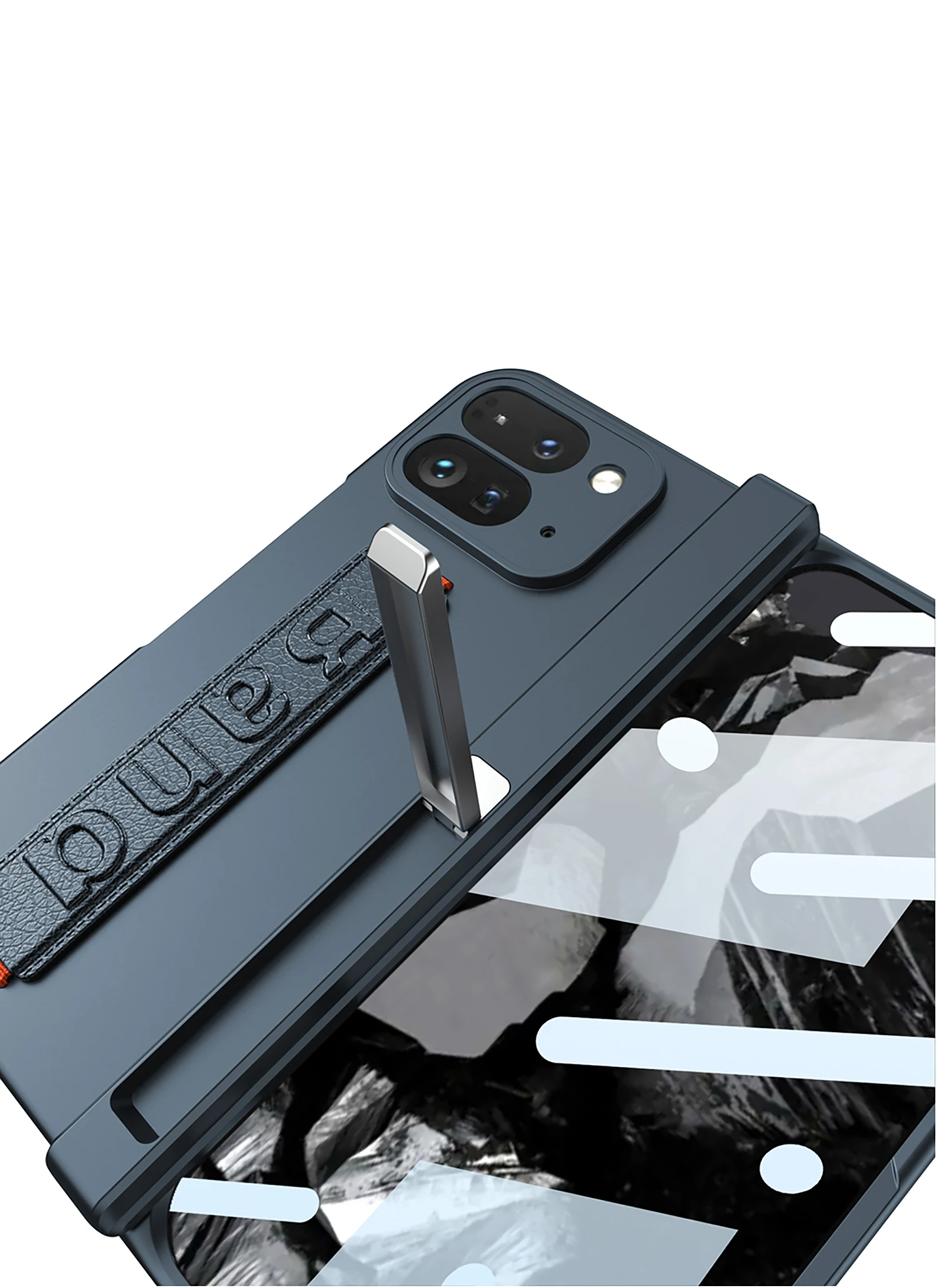 Shockproof Case with Band For Google Pixel 9 Pro Fold - onlinemegasale.com