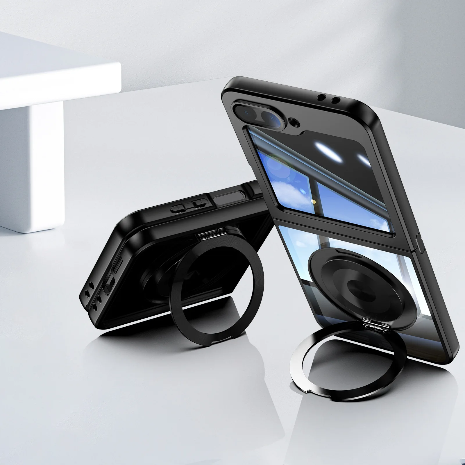 Full Protection Magnetic Case For Samsung Galaxy Z Flip 6 - onlinemegasale.com