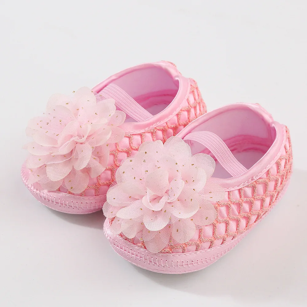 Newborn Infant Baby Girl Summer Kids Shoes Soft Sole Crib Prewalker Toddler Anti-Slip Solid Floral First Walkers - onlinemegasale.com