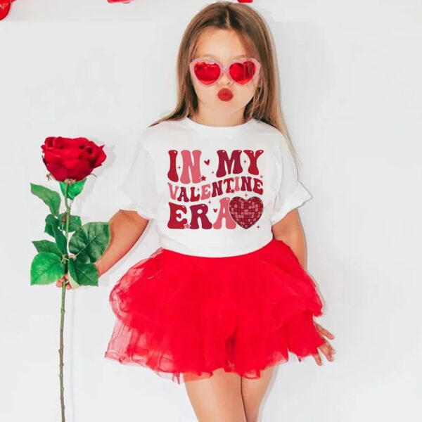 Girls Heart Printed Kids Shirts for Valentine's Day