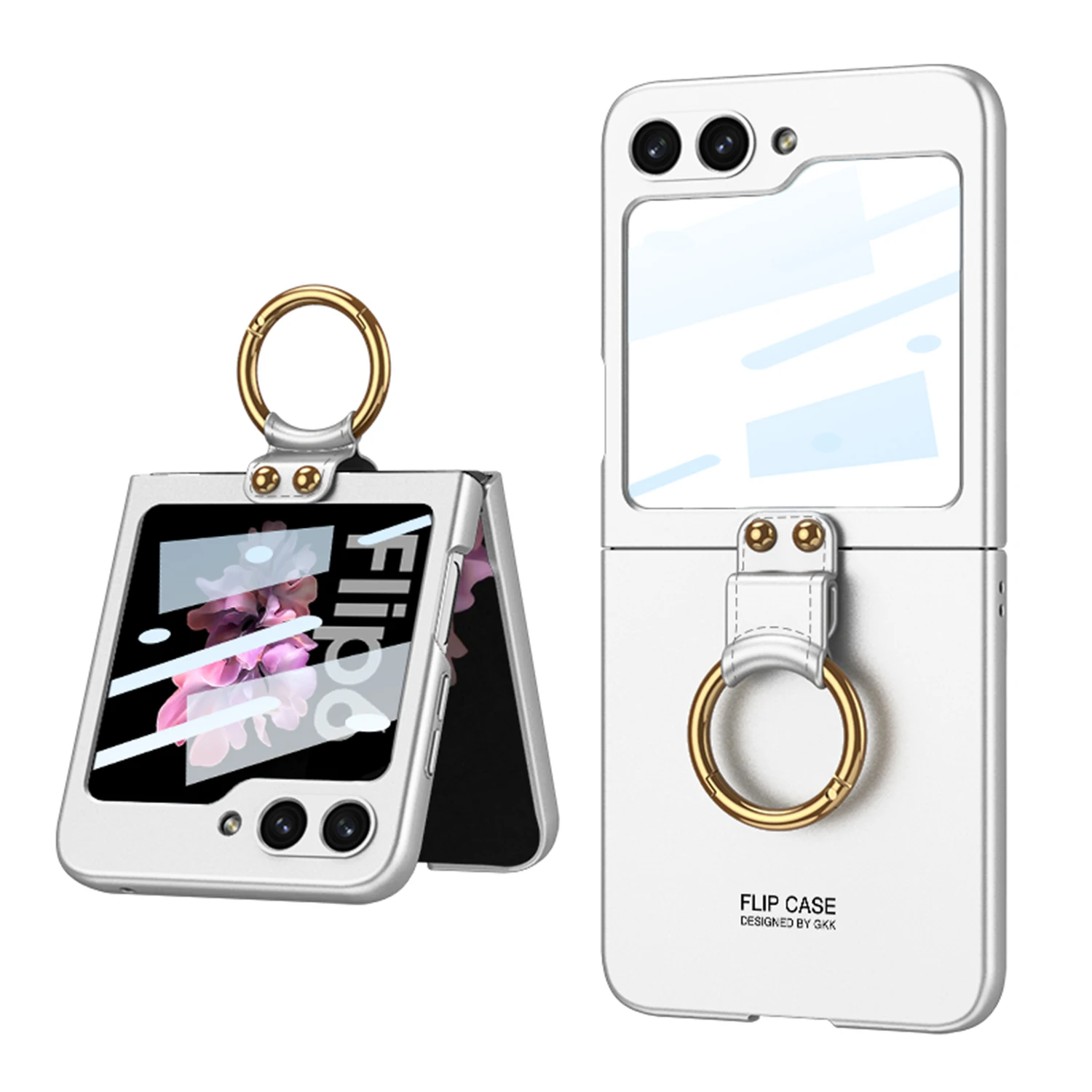 Ultra Thin Case with Ring Holder for Samsung Galaxy Z Flip 6 - onlinemegasale.com