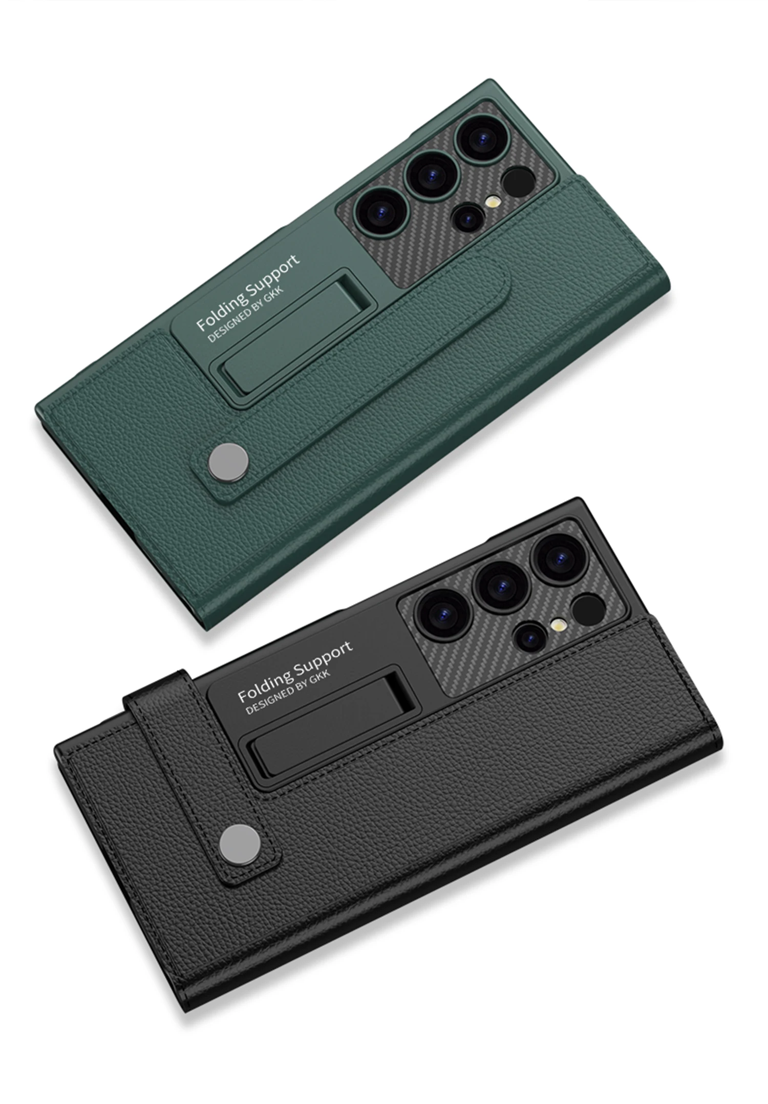 Leather Flip Card Clip Wallet Phone Case For Samsung Galaxy S Series - onlinemegasale.com