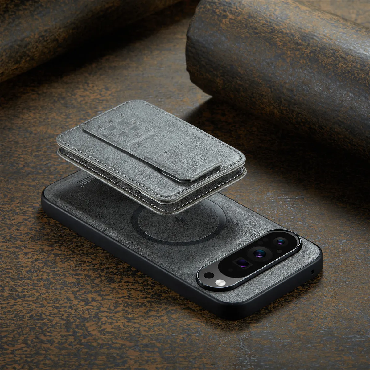 Leather Case with Detachable Magnetic Wallet For Google Pixel Series - onlinemegasale.com