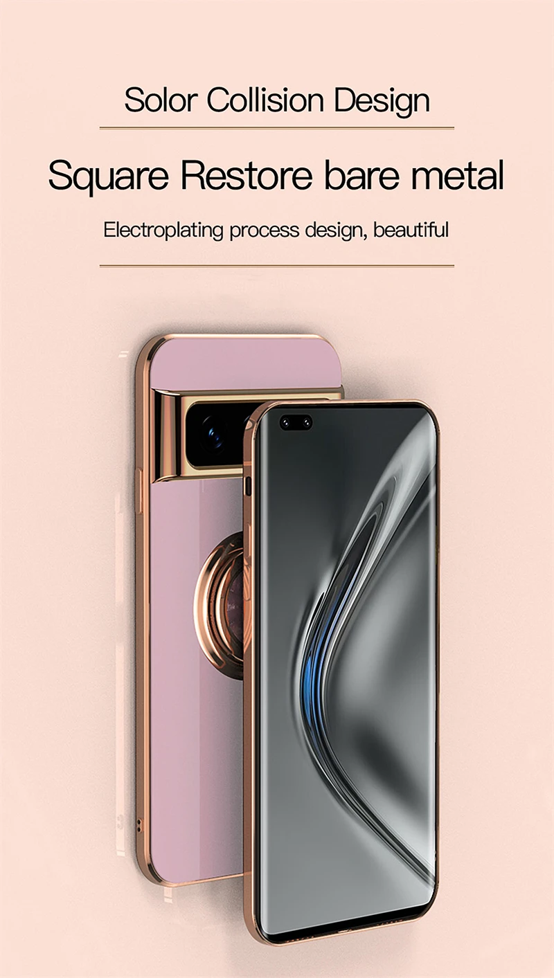 Luxury Plating Silicone Shockproof Phone Case For Google Pixel 7 Series - onlinemegasale.com