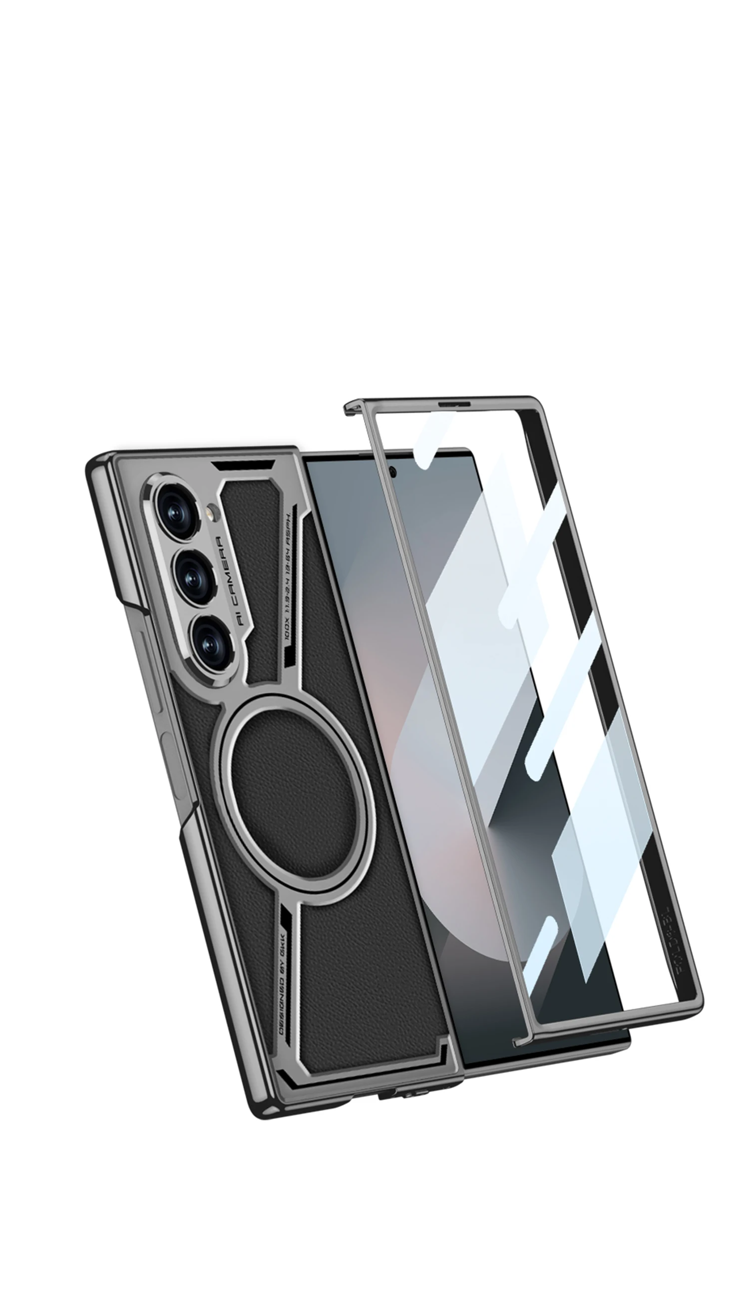 Premium Leather Magsafe Case For Samsung Galaxy Z Fold 6 - onlinemegasale.com