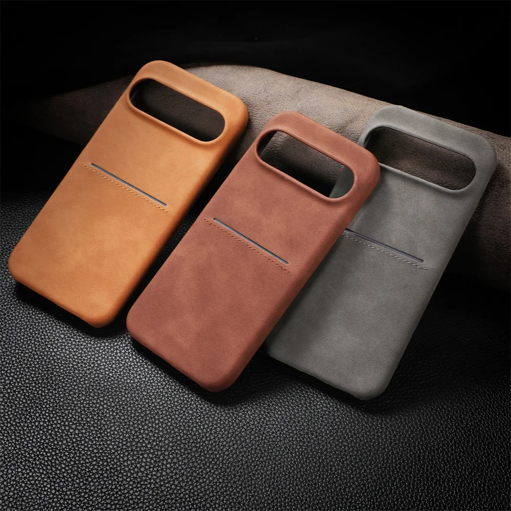 Leather Case with Card Slot For Google Pixel 9 Series - onlinemegasale.com