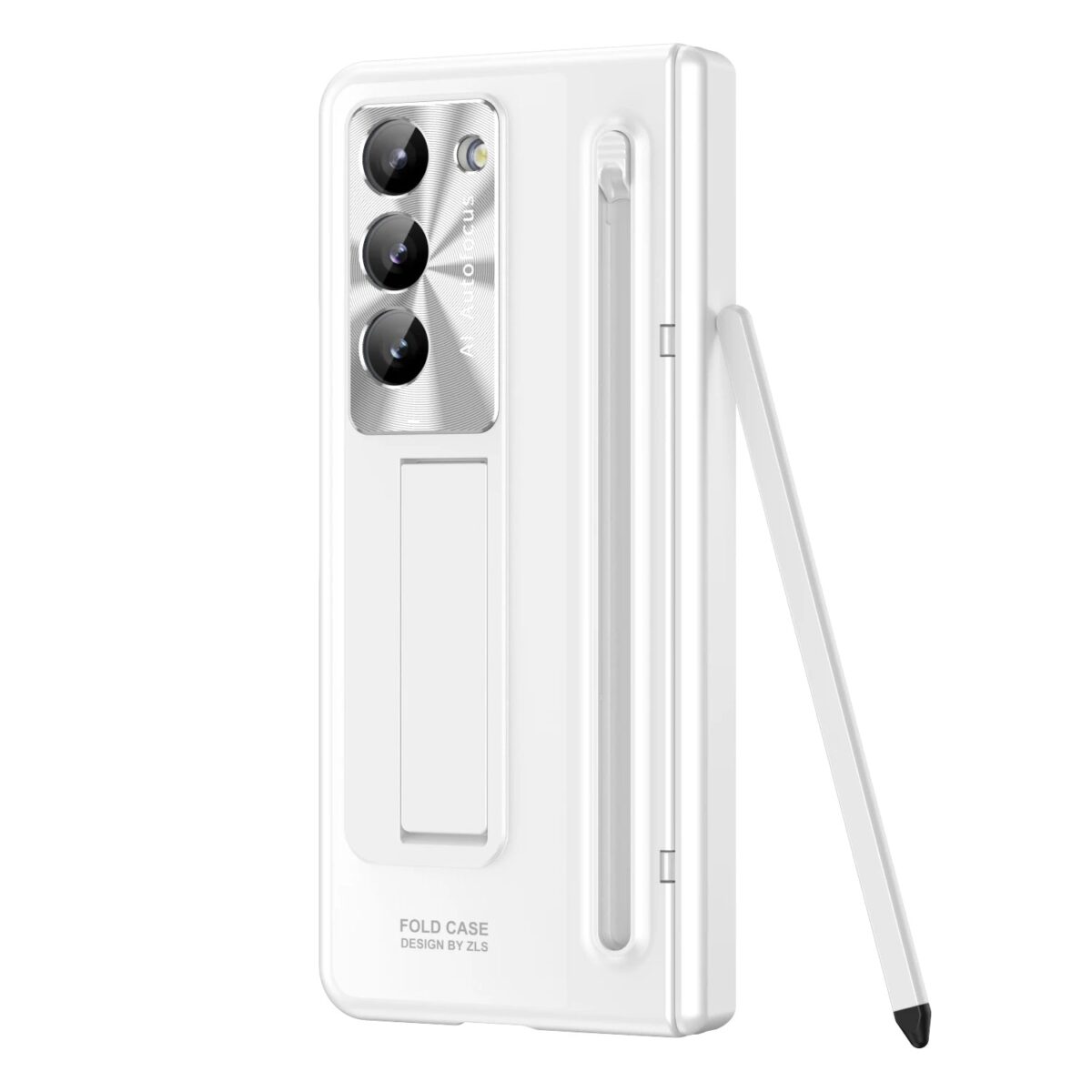 Shockproof Case for Samsung Galaxy Z Fold 6/5/4, Hinge Armor with Touch Pen & Kickstand - onlinemegasale.com