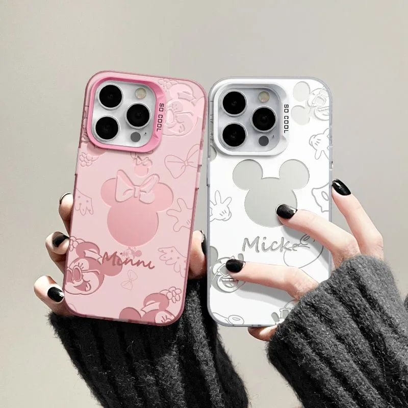 Sweet Pink Minnie Mickey Luxury Case for iPhone - onlinemegasale.com