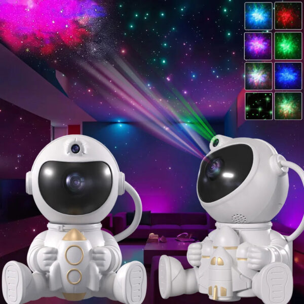Rocket Astronaut LED Star Galaxies Projector Night Light