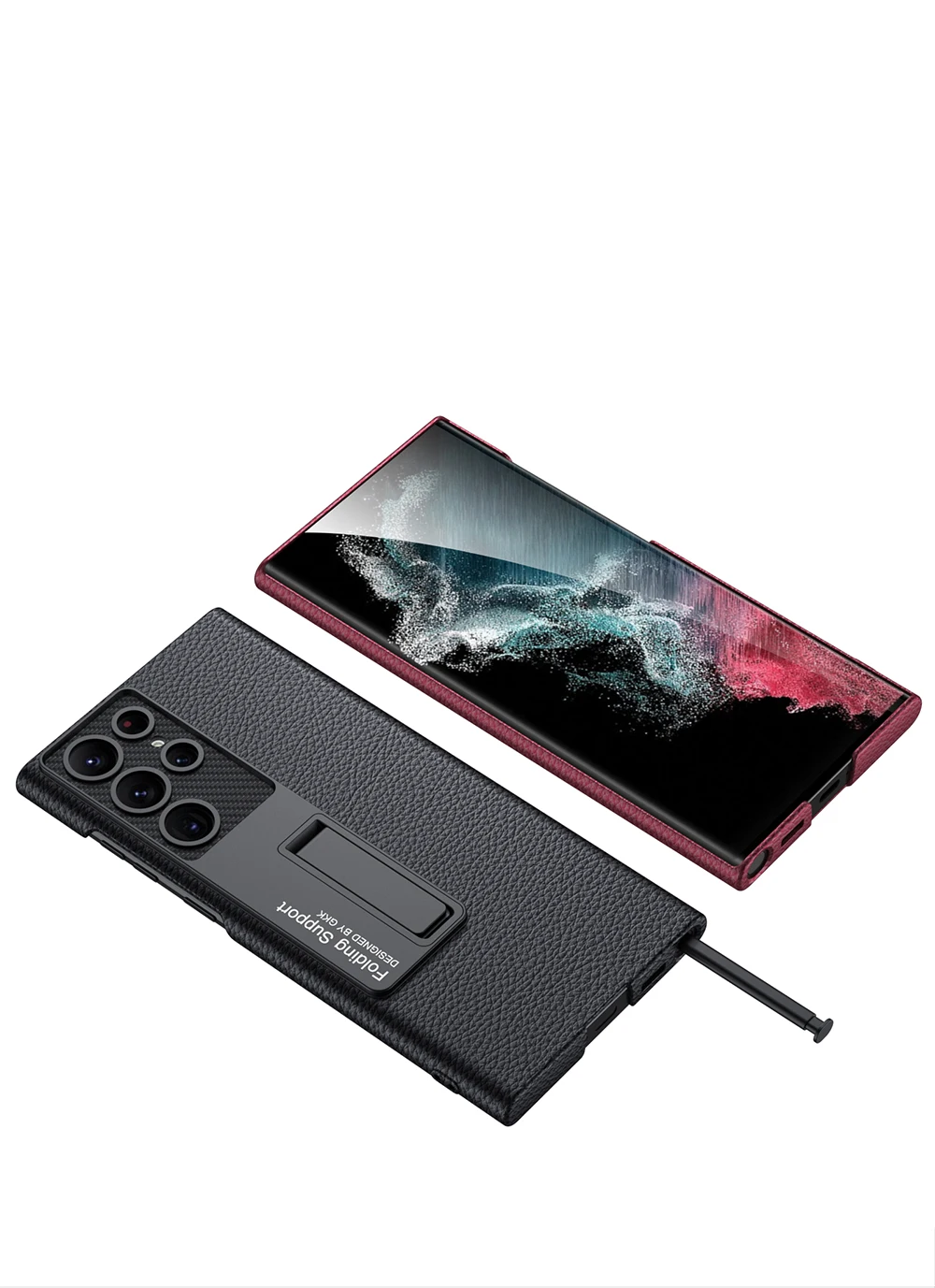 All-included Protection Carbon Texture Case For Galaxy S23 Series - onlinemegasale.com