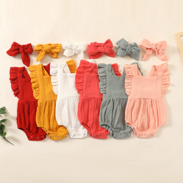 Sleeveless Baby Girls Romper