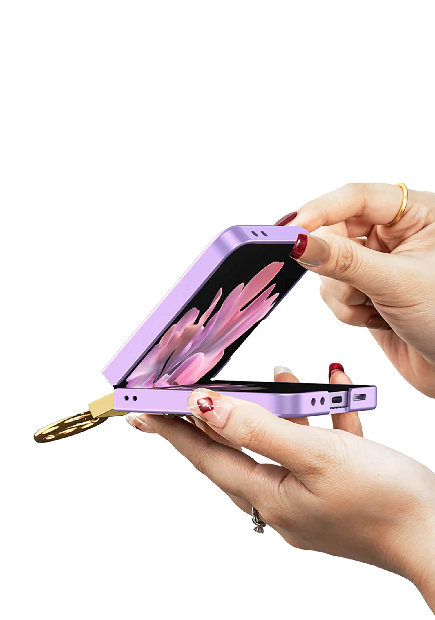 Shockproof Leather Case with Ring Holder for Samsung Galaxy Z Flip 6 - onlinemegasale.com Shockproof Leather Case with Ring Holder for Samsung Galaxy Z Flip 6 - onlinemegasale.com