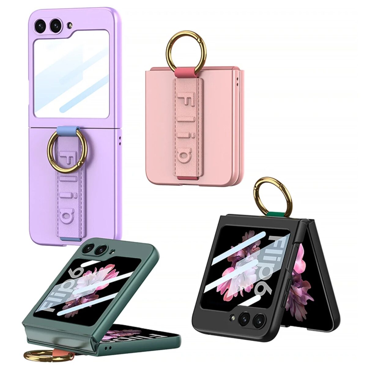 Ultra Thin Case with Strap for Samsung Galaxy Z Flip 6 - onlinemegasale.com